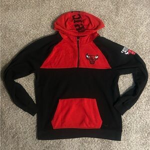 NBA Red and Black Hoodie Jacket